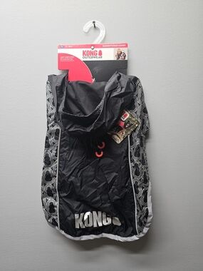 NWT KONG Outerwear Black Rain Jacket for Dogs